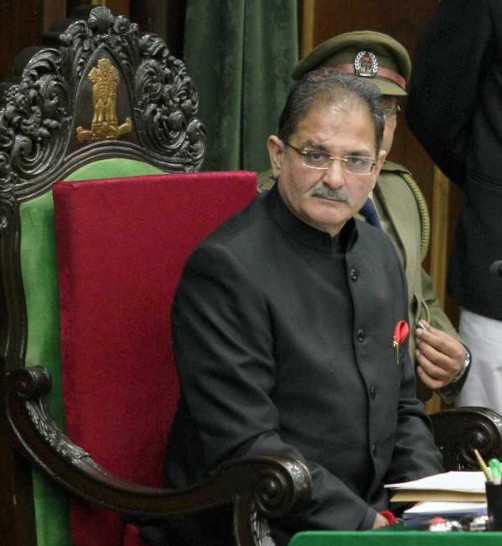 Kavinder Gupta while serving as the Speaker of the J&amp;K Assembly