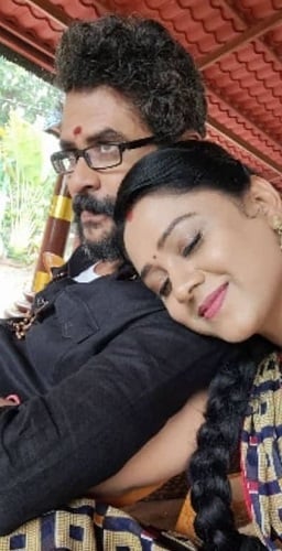 Keerthi Bhat with Chatrapathi Sekhar