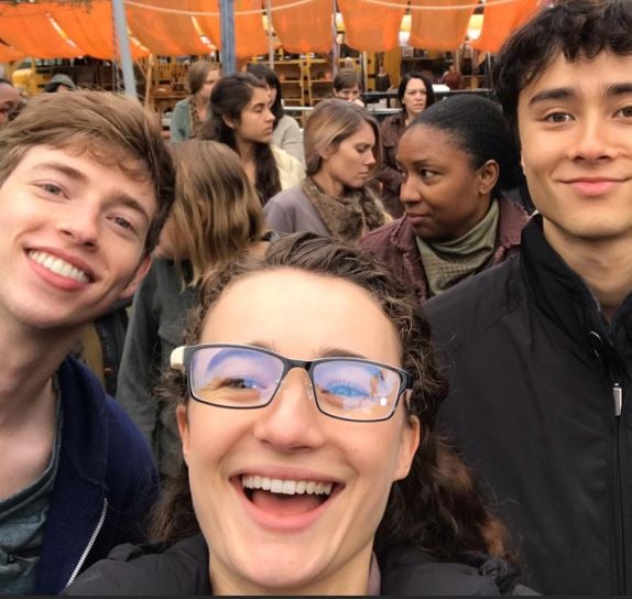 Kelley Mack during the shoot of The Walking Dead