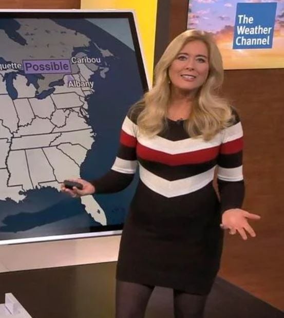 Kelly Cass reporting weather news on The Weather Channel