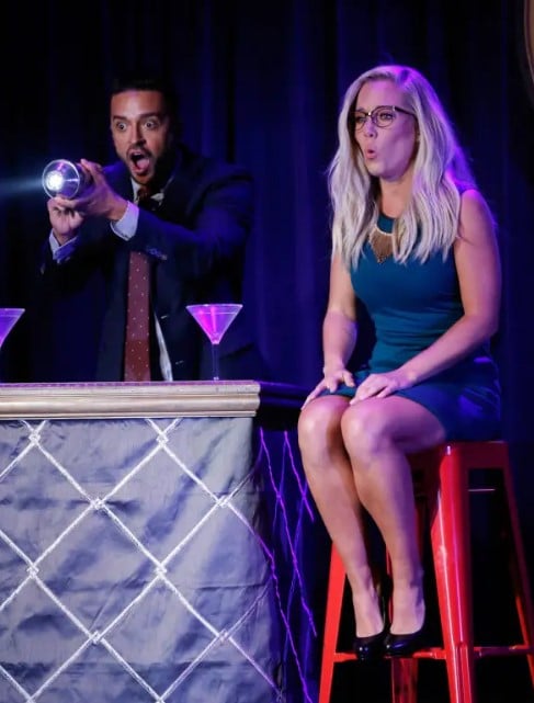 Kendra Wilkinson in a still from the stage play Sex Tips for Straight Women from a Gay Man