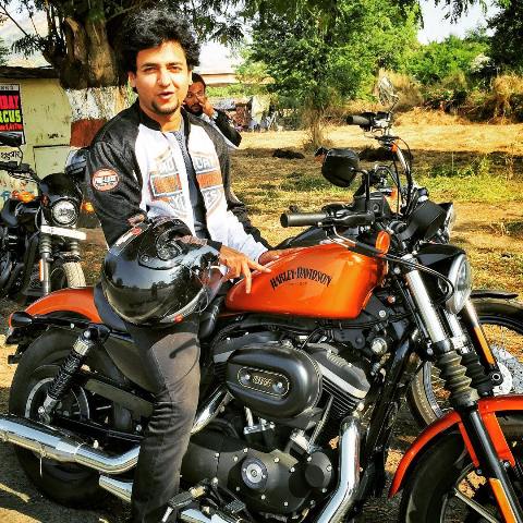 Kenny Sebastian posing with his bike