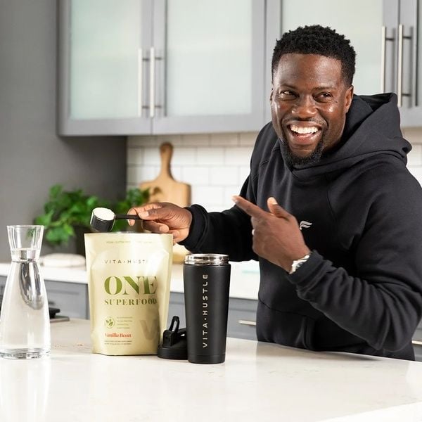 Kevin Hart endorsing his wellness brand titled 