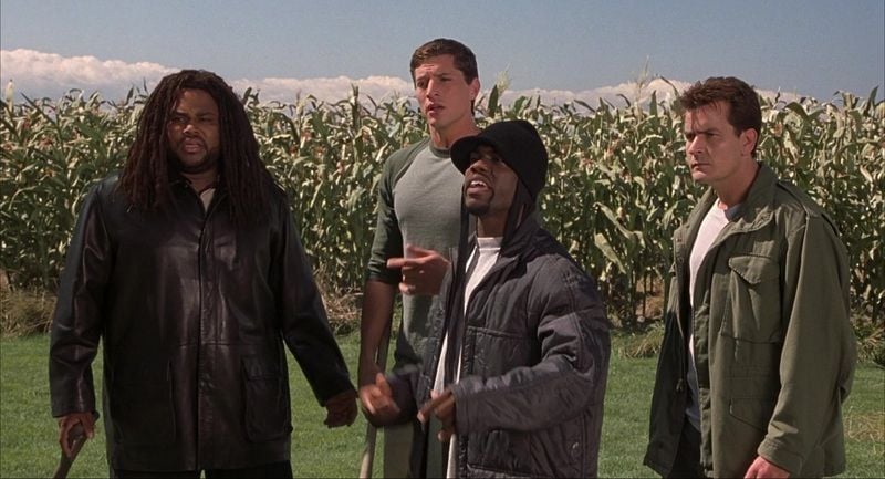 Kevin Hart (second from right) in a still from the American film titled 