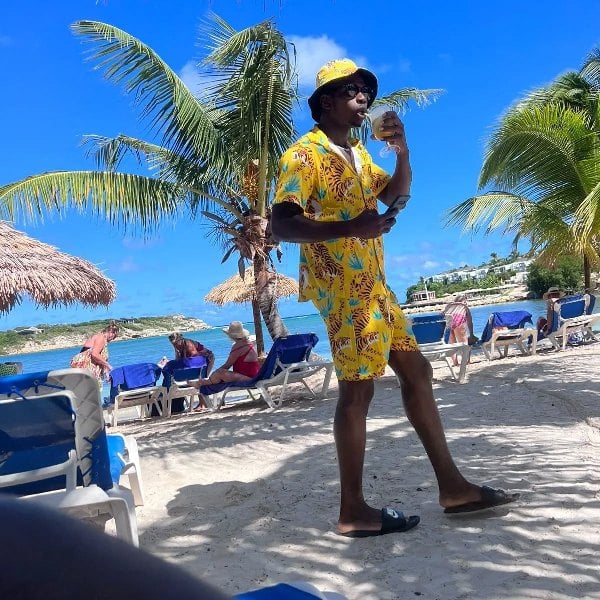 Kevin Sinclair enjoying during the vacations