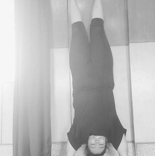 Khushbu Baid practicing Yoga