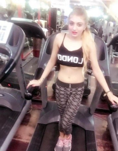 Khushi Mukherjee in a gym