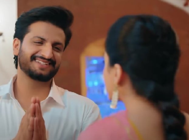 Khushi Pandher in a still from the music video of his Punjabi song Warning (2024)