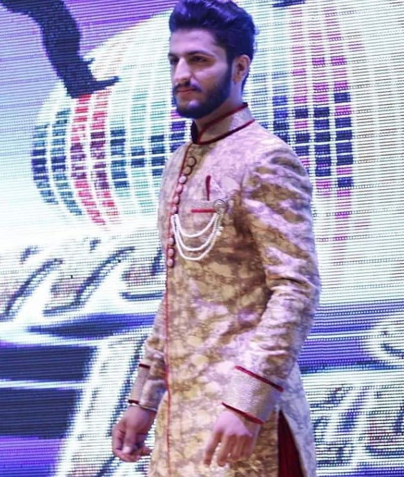 Khushi Pandher while walking the ramp at a fashion show