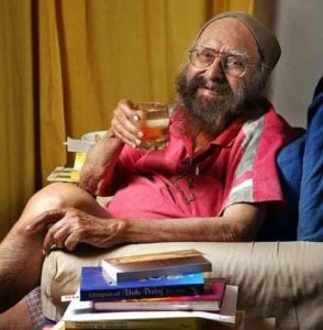 Khushwant Singh Drinking
