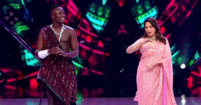 Kili Paul with Madhuri Dixit on the show Jhalak Dikhhla Jaa 10