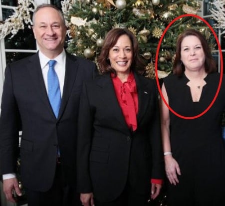 Kimberly Cheatle with Kamala Harris (middle)