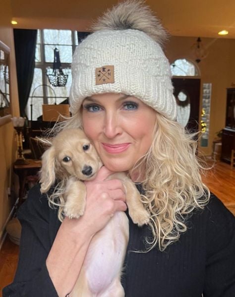 Kimberly Schlapman with her pet dog