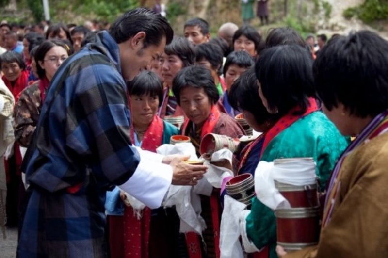 King Khesar interacting with the locals