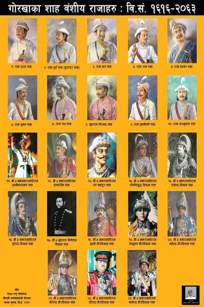 Kings of Gorkha Shah Dynasty of Nepal