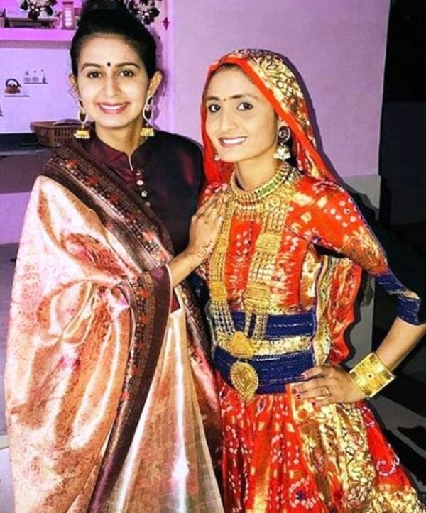 Kinjal Dave with Geeta Rabari