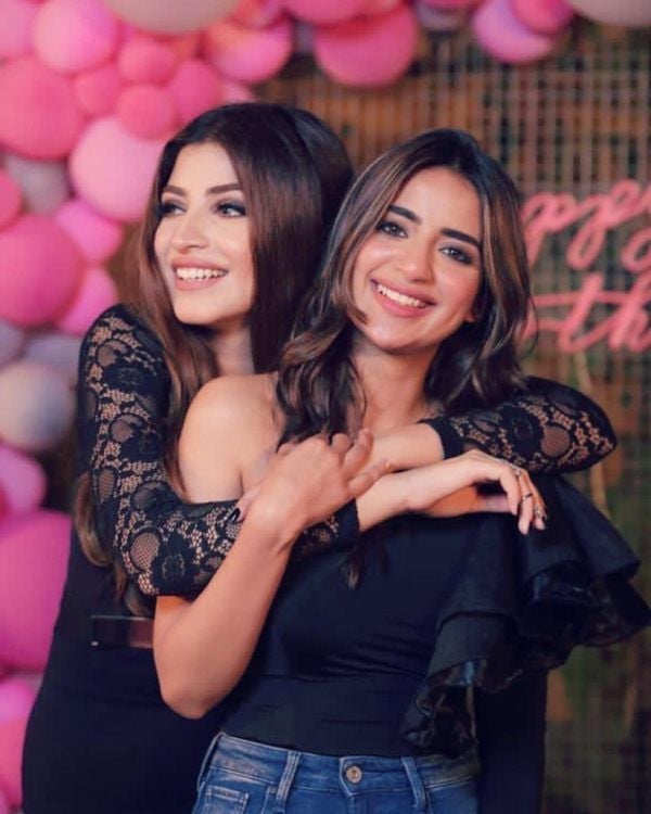 Kinza Hashmi with Saboor Ali