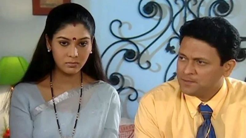 Kiran Karmarkar with Sakshi Tanwar in a still from the TV show 
