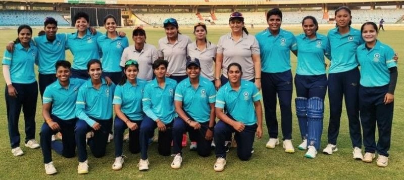 Kiran Navgire with the India C Women
