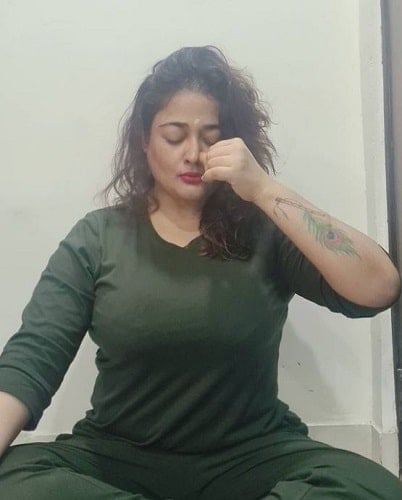 Kiran Rathod doing yoga