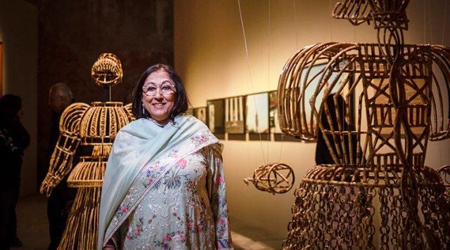 Kiran nadar at the Kiran Nadar Museum of Art