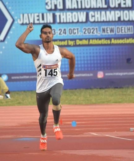 Kishore Jena during a competition