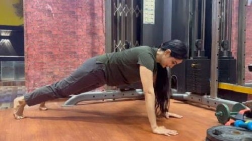Komal Sharma at a gym