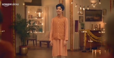 Krish Rao in a still from the advertisement of Amazon Alexa