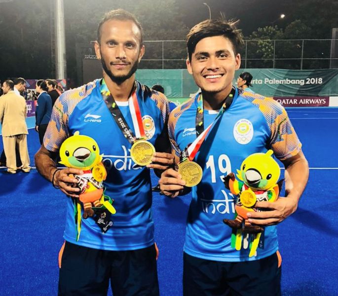 Krishan Bahadur Pathak right after winning the 2018 Asian Games in Jakarta