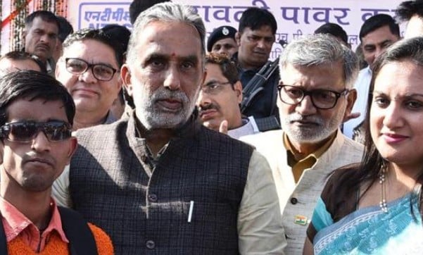 Krishan Pal Gurjar during a political rally