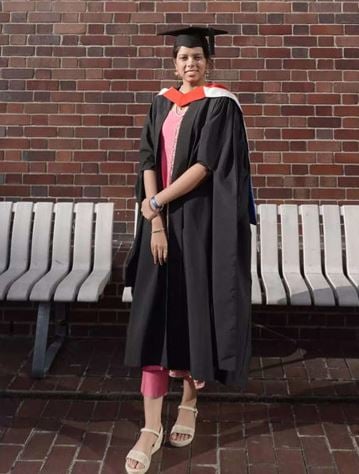 Krishangi Meshram after completing her graduation