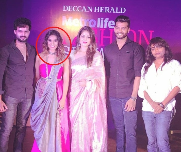 Krishi Thapanda during Deccan Herald metro life 7th-year fashion show