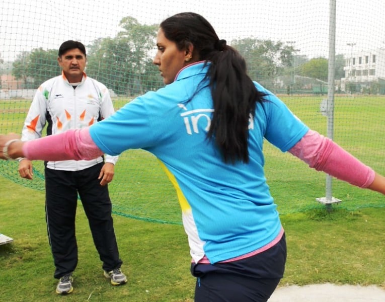 Krishna Poonia Being Trained By Husband Virender