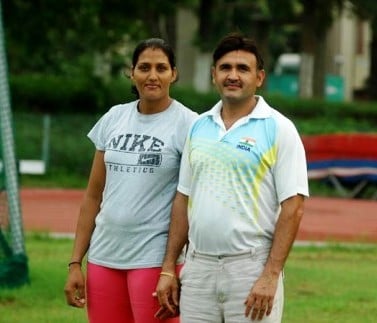 Krishna Poonia With Her Husband Virendar Poonia