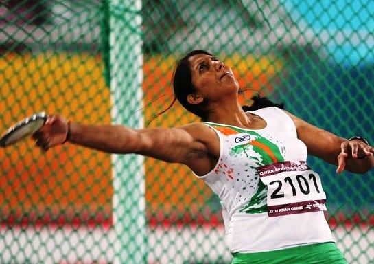 Krishna Poonia in the 2006 Doha Asian Games