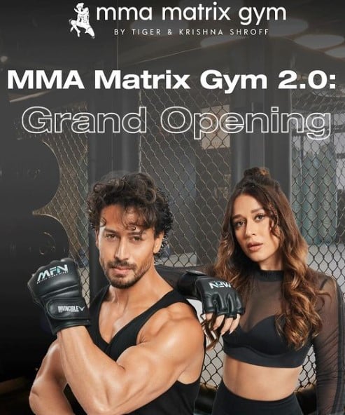 Krishna Shroff on the poster of her MMA MAtrix Gym