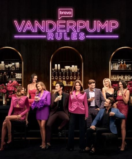 Kristen Doute (right) on the poster of the series Vanderpump Rules