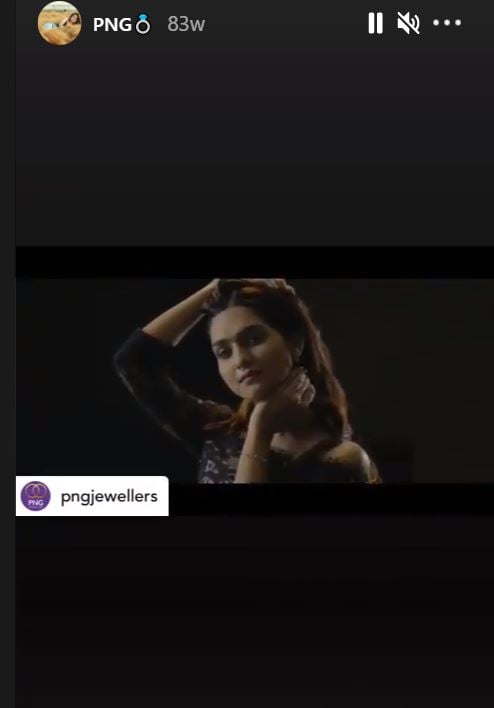 Kritika Yadav endorsing PNG Jewellers