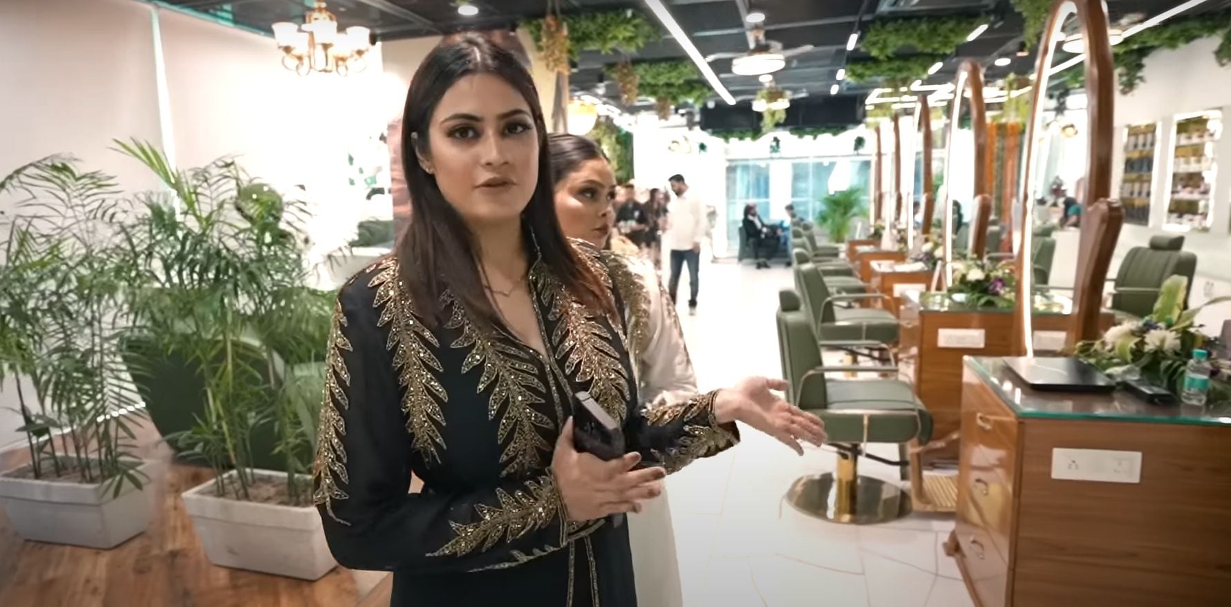 Kritika and Payal in their salon