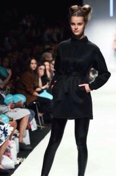 Krystyna Pyszková while walking a ramp