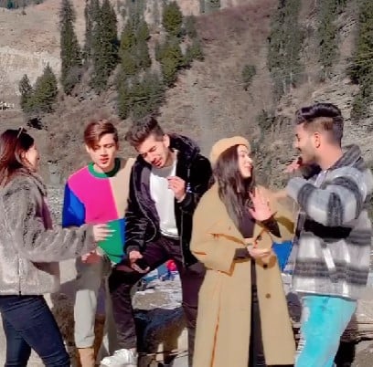 Kunal Tomar (in black) during vacations