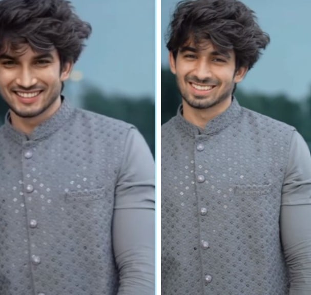 Kunal Tomar (right) and AI generated replica of Sushant Singh Rajput