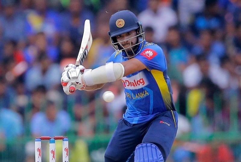 Kusal Mendis playing during the 2023 ODI World Cup