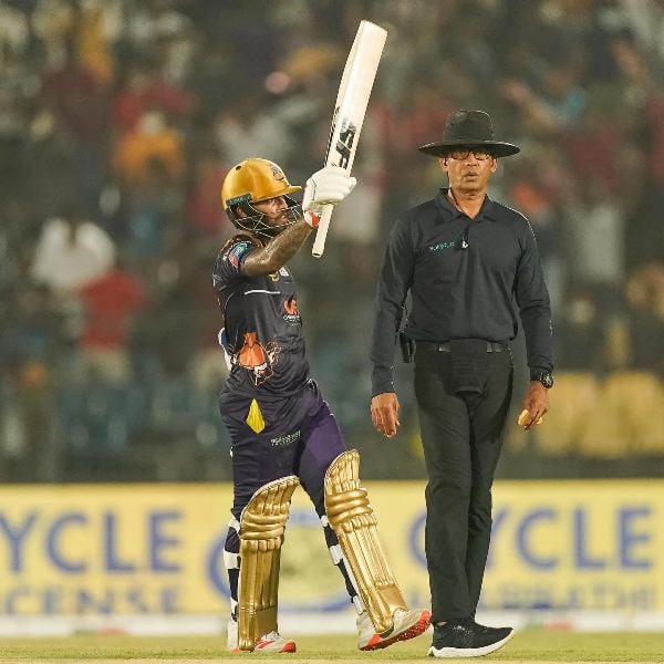 Kusal Mendis playing for Galle Gladiators in Lanka Premier League