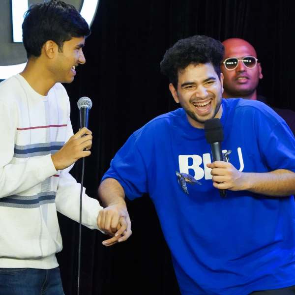 Kushal Bhanushali with Samay Raina on the show