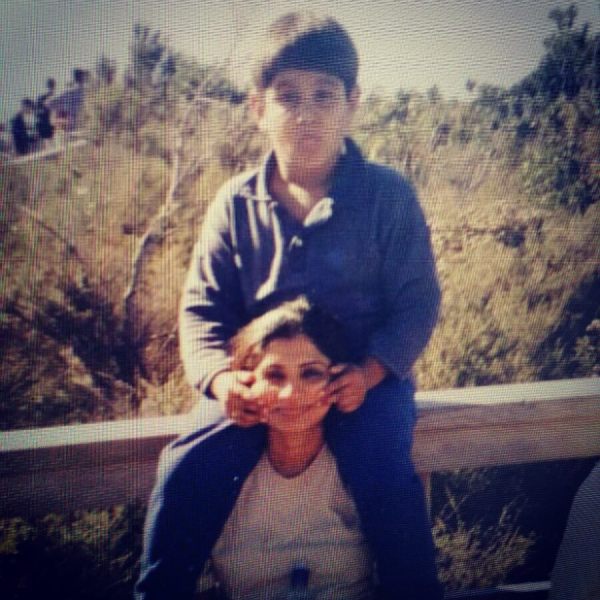 Kynan Chenai’s childhood picture with his mother