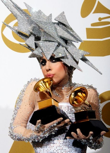 Lady Gaga at the 2010 Grammys