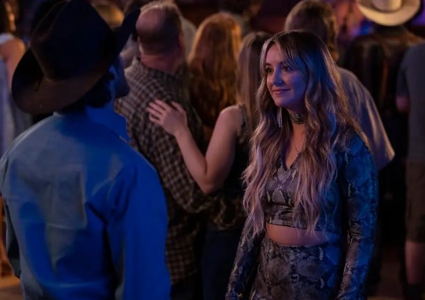 Lainey Wilson in a still from the television series Yellowstone