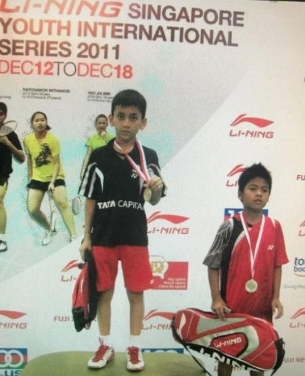 Lakshay Sen when he was ten years old