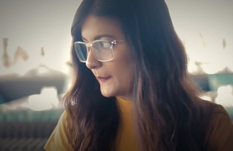 Lakshmi Mehta in a still from the Marathi music video Alikade Ase